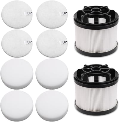 Dailygoods- Filtervervanging 6st - Post-motor/Pre-motor - Kunststof - 8,7x8cm/9cm - Snoerloze Stofzuigerfilters - Compatibel met Levoit LVAC-200