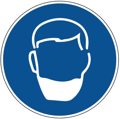 Baardnet verplicht bord - kunststof 300 mm