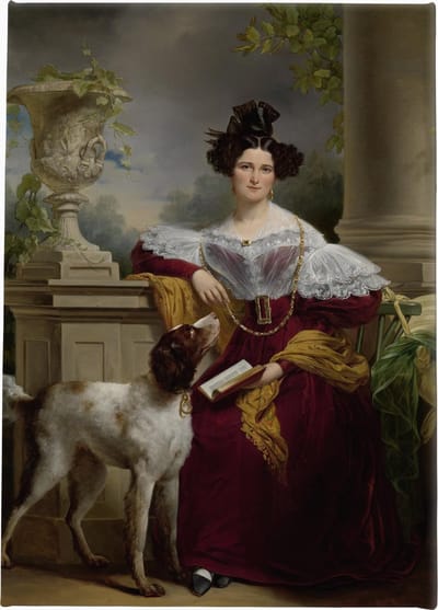 Portret van Alida Christina Assink | Jan Adam Kruseman  | Wanddecoratie | 60 CM x 90 CM | Canvas | Foto op canvas | Oude Meesters