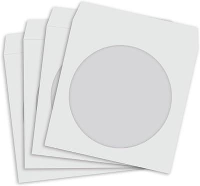 Dailygoody - Papieren CD/DVD-hoes - Met venster en klep - Geschikt