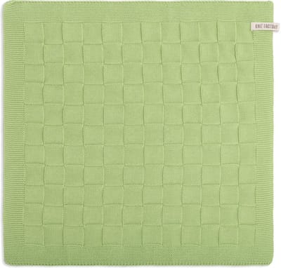 Knit Factory Gebreide Keukendoek - Keukenhanddoek Uni - Handdoek - Vaatdoek - Keuken doek - Spring Green - Licht groen - 50x50 cm