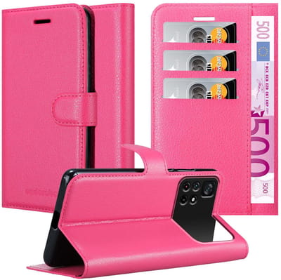 Cadorabo Hoesje geschikt voor Xiaomi POCO M4 PRO 5G in KERSEN ROZE - Beschermhoes met magnetische sluiting, standfunctie en kaartvakje Book Case Cover Etui