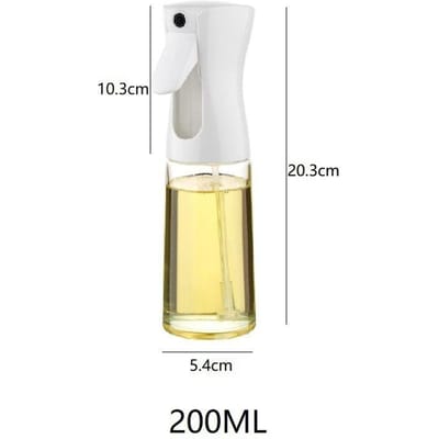 1 st Oliesprayfles Keuken Huishouden Barbecue Olijfolie Kookolie Spraypot Verneveling Vetvermindering Oliespray Artifact Oliespray 200ML-White