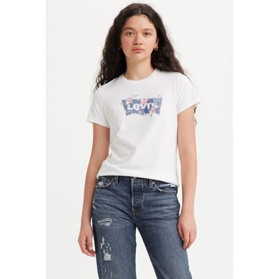 Levi's The Perfect Tee Bw Tropical Flower Fill Größe: XS | Hemden Outlet | Damen