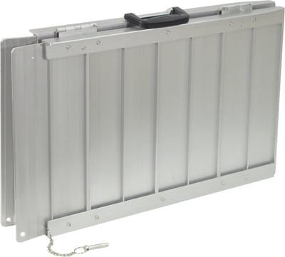 Aidapt Rijplaat rolstoel - Lichtgewicht opvouwbaar - Chroom/Zilver