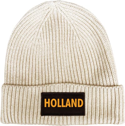 Wintermuts rib gebreid oatmeal - Holland - soBAD. | Unisex | Skimuts | Muts | Kou | met grappige tekst | Winter | Beanie