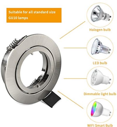 Draaibaar GU10 inbouwspot frame set van 6 stuks - Ultra plat LED verlichting met GU10-fitting