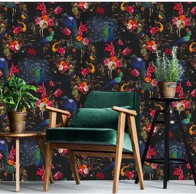 Pauwen Behang Tropisch Vogel Botanisch vlies behang 637115
