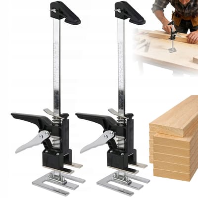 Hefinrichting - Installatiekrik - 2 Stuks Verstelbare Installatiekrik - Zwart - Massief Staal 30cm - Tot 38cm Hoogte & 5x Draagvermogen