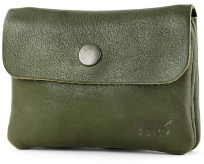 Bear Design Pietje Leren Portemonneetje - Groen