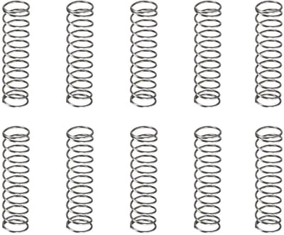 10x Drukveer 0.8x10x40mm Set - Verlengveer van Verenstaal voor Machines en Apparaten