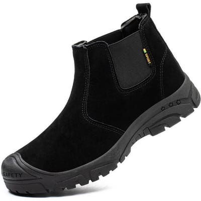 Onverwoestbare Sneakers Heren Werkschoenen Luxe Veiligheidsschoenen Heren Anti-Verplettering Anti-Punctie Werklaarzen Heren Industriële Schoenen 39 black