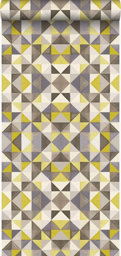 Origin Wallcoverings behang kubisme okergeel - 53 cm x 10.05 m - 346908