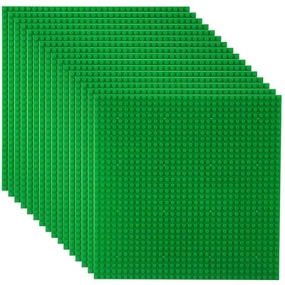 16 pièces 32x32 Plaques de Base Intemporelles Blocs (Environ. 25,5 cm x cm) Cartes 100% compatibles avec Toutes les Ma 16pcs 32x32 vert