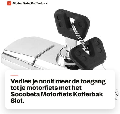 Dailygoods- Kofferslot - Vervangingsslot - Hoogwaardige Ijzeren Materiaal - Eenvoudige Installatie - Geschikt voor Big Sheep - Robuust en Duurzaam - Motorcycle Lock