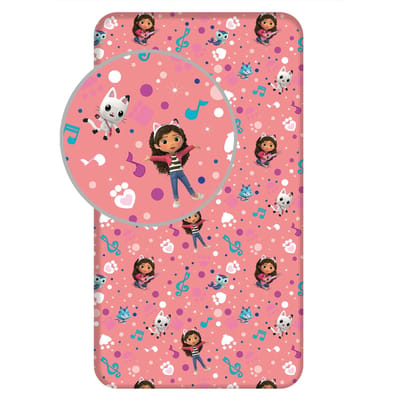 Gabby's poppenhuis Hoeslaken Music - Eenpersoons - 90 x 190/200cm - Katoen