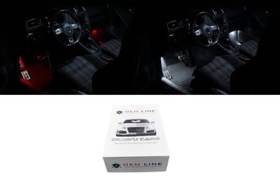 OEM Line LED Verlichtingsset Voetenruimte LED Lampen Long Life LED verlichting | 6000K Wit voor BMW 3 serie E90 E91 E92 E93 | 5 Serie F10 / F11 |  X3 E83 | M3 / M5 / M-Performance / M-Tech | Z4 / M Coupe / M Roadster