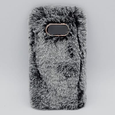 Geschikt voor Samsung S8 Plus – pluizig hoesje – grijs