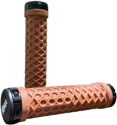 Fiets Handvatten - Antislip Grepen - Comfortabel Fietsen - Dubbele Vergrendeling - 300 Gram - Bruin