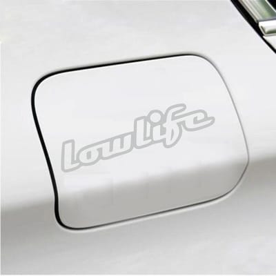 Bumpersticker - Lowlife - 6,3 X 22,1 - Licht Grijs