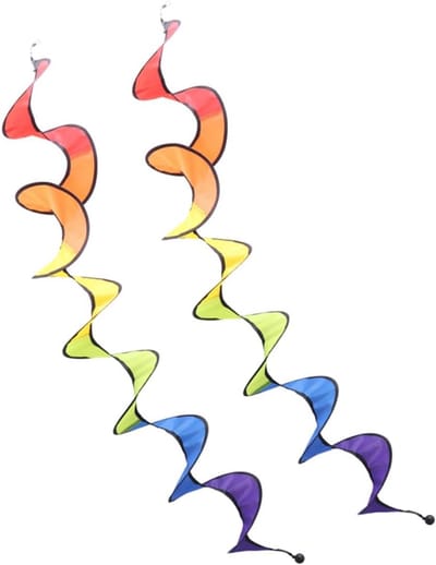 Regenboog Windzwermling - Kleurrijke Tuindecoratie met Kronkelend Design