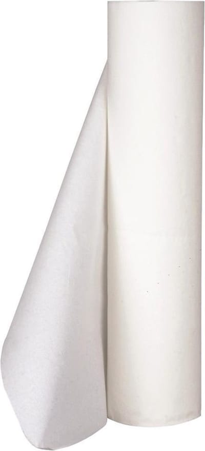 Onderzoeksbankpapier 2-laags geperforeerd 50cm x 150m wit Abena