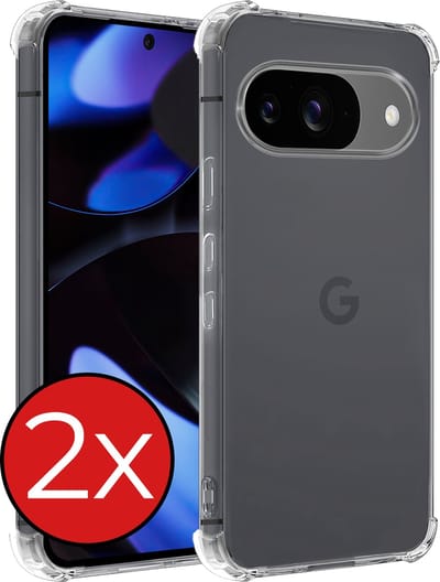 Hoesje - 2 Stuks - Geschikt voor Google Pixel 10 - Sterk & Shockproof - Back Cover - Siliconen Case - Telefoon Hoes Shock Proof - Telefoonhoes - Transparant