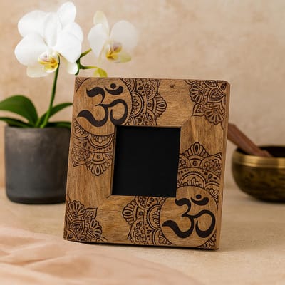 Fotolijst Mandala Mangohout zwart - 10 x 15 cm