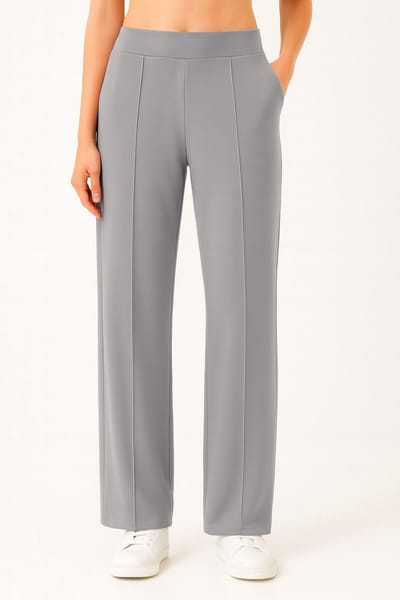 Smith & Solo Joggingbroek Dames - Broek Viscose Volwassenen Rechte Pijp - Grijs S