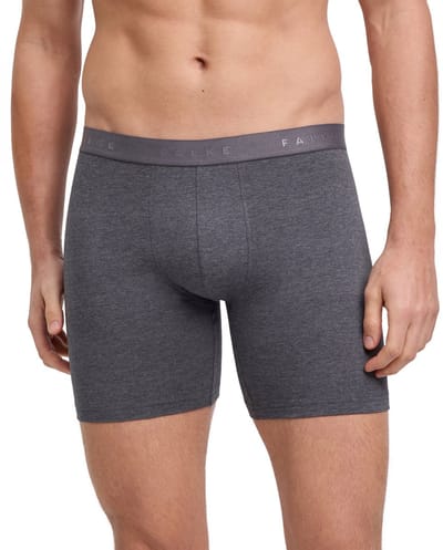 FALKE Daily Comfort Long Leg 2-Pack huidvriendelijk elastisch katoen broek van onderlaag heren grijs - maat S