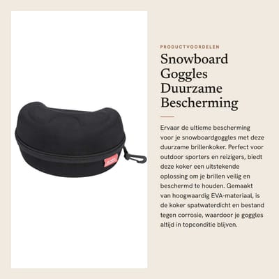 Dailygoods- Snowboard Goggles Bescherming - Brillenkoker Hard Case - Draagbaar - Lichtgewicht - Spatwaterdicht - Ritsontwerp