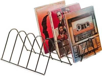 YOR® lp opbergsysteem Platenstandaard Opslag voor 75 LP's Matt Zwart Metal Tijdschriften Boeken Shelf lp opbergsysteem- Zwart- ‎31cm x 18cm x 14cm