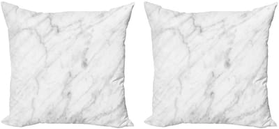 ABAKUHAUS Marmer kussenhoes-set – 2x60x60 cm – Dubbelzijdig digitaal bedrukt