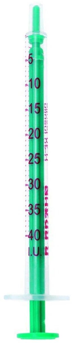 Injekt® Solo insulinespuit - 1ml U-40 - Steriel en latexvrij – 100 stuks