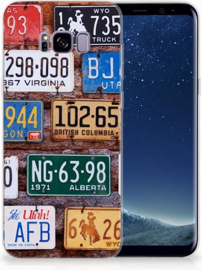 Samsung Galaxy S8 Plus Siliconen Hoesje met foto Kentekenplaten