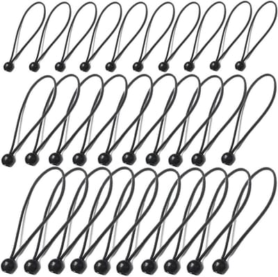 30 Stuks Bungee Cords - 6" 8" 10" Elastische Touwen voor Camping, Tenten en Lading Bevestigen