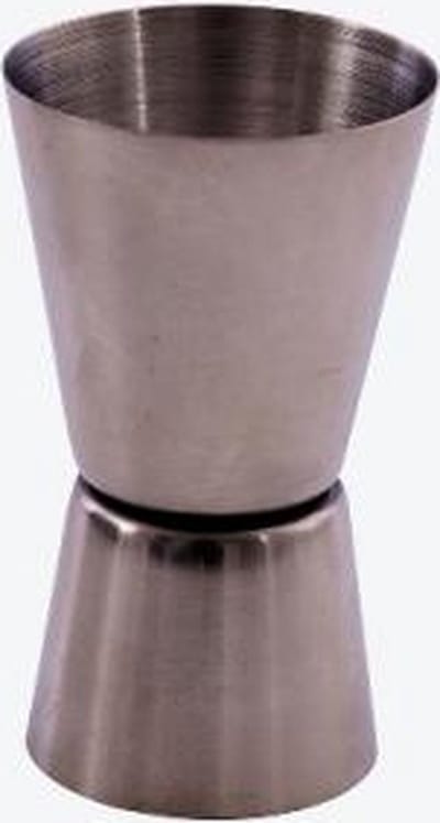 Point-Virgule cocktailmaatje uit rvs metallic zwart 30/50ml