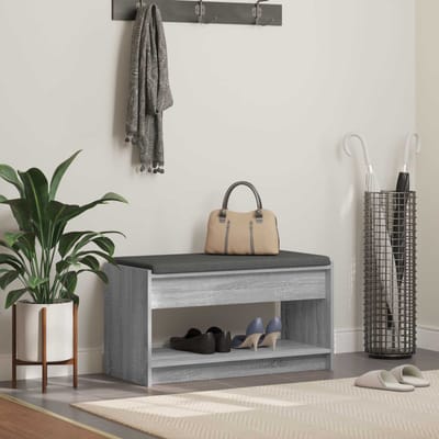 vidaXL - Hallenbank - Grijze - Sonoma - 83 - x - 38 - x - 45 - cm