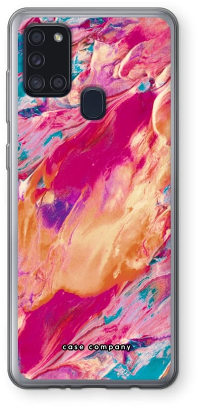 Case Company® - Hoesje geschikt voor Samsung Galaxy A21s hoesje - Pastel Echoes - Soft Cover Telefoonhoesje - Bescherming aan alle Kanten en Schermrand