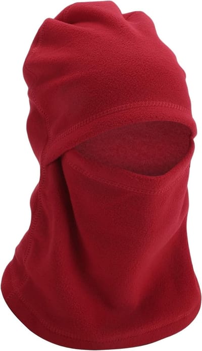 Winter Balaclava voor Mannen en Vrouwen, Winddicht Thermisch Gezichtsmasker voor Fietsen en Buitenactiviteiten, Bescherming tegen Koude en Wind, Rood, 1 Stuk