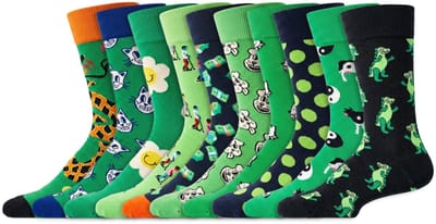 10 Paar – Happy Socks – Dames & Heren – Thema Groen – Katoen – Maat 36-40