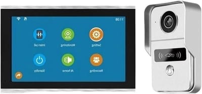 Video Deurbel - Smart Intercom - Huis Beveiligen - RFID Toegangscontrole - 10 Inch Touchscreen - Zwart