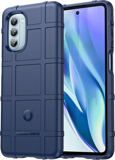 Coverup Hoesje - Geschikt voor Motorola Moto G51 Hoesje - Coverup Rugged Shield TPU Back Cover - Blauw