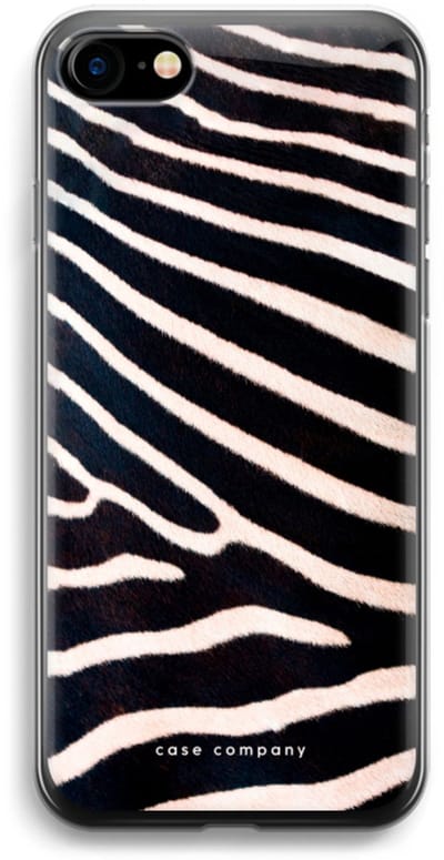 Case Company® - Hoesje geschikt voor iPhone SE 2020 hoesje - Zebra - Soft Cover Telefoonhoesje - Bescherming aan alle Kanten en Schermrand