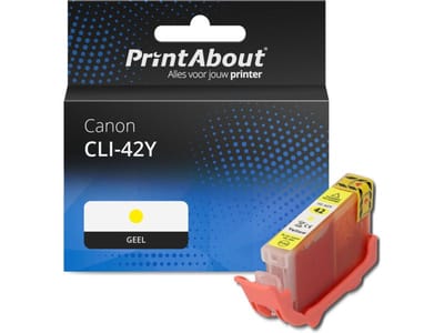 PrintAbout huismerk Inktcartridge CLI-42Y Geel Geschikt voor Canon