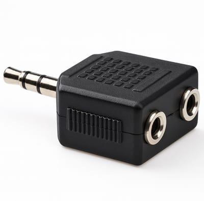 Jack splitter - 3.5 mm - Zwart - Allteq