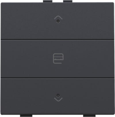 Niko Enkelvoudige motorsturingsbediening met led voor Niko Home Control, anthracite coated - 122-52033