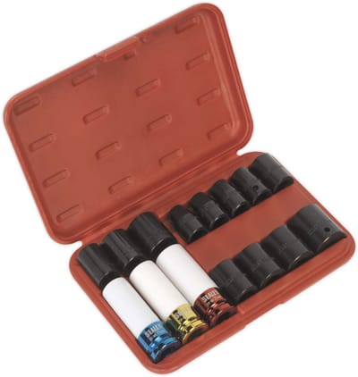 Impact Socket en Wielmoer Verwijder Set 1/2" Aandrijving - 15 delig