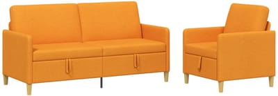 vidaXL - Sofa - Set - Met - Opslag - 2 - st - Dongeel - Polyester
