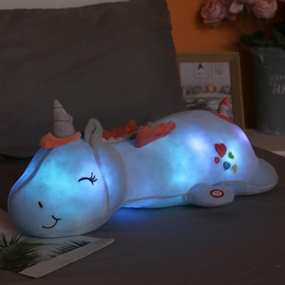 60CM Gloeiend Lichtgevend Eenhoorn Pluche Baby Knuffels Verlichting Knuffel Schattig Reusachtig Cartoon Speelgoed Kerstcadeaus voor Kinderen